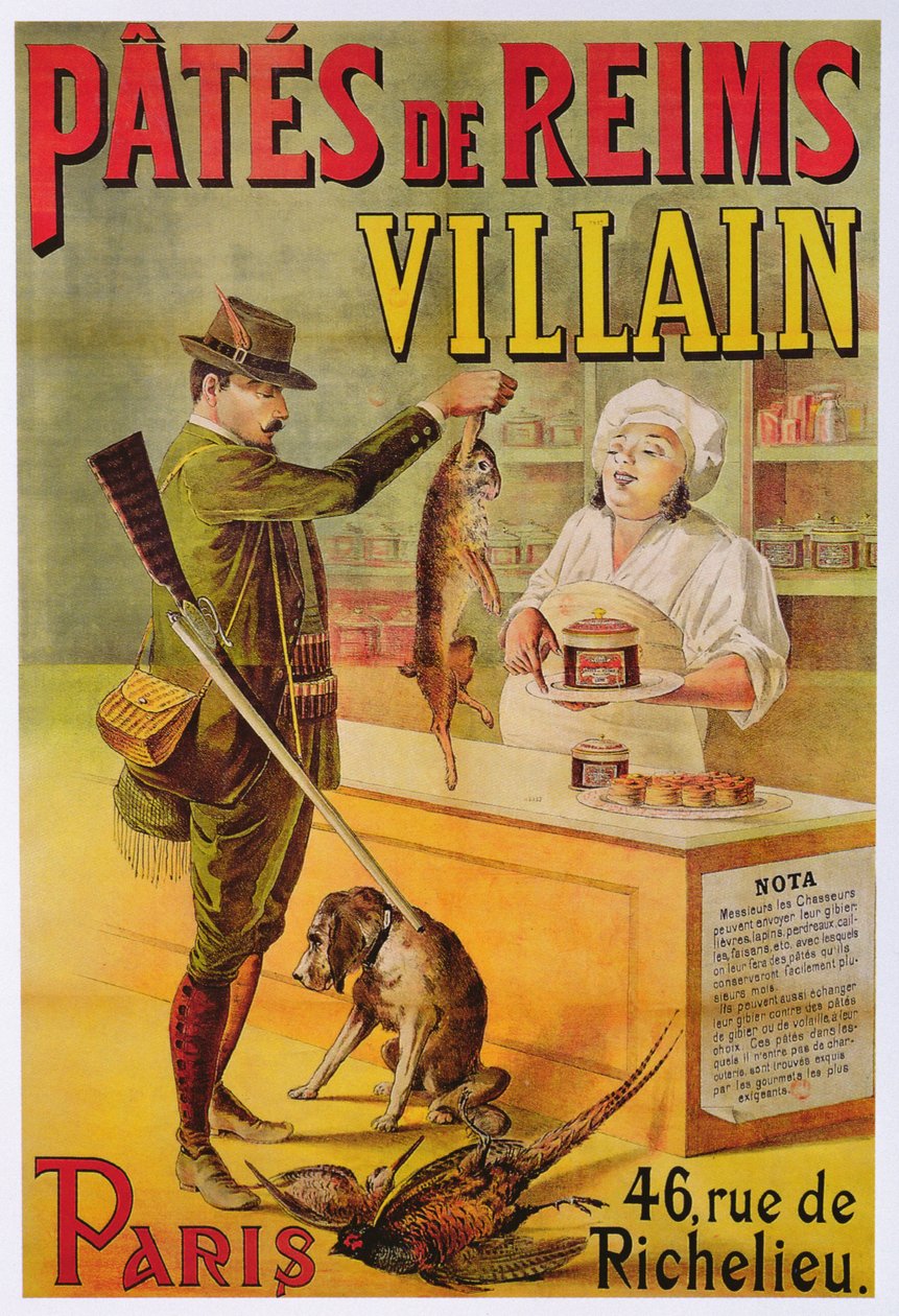 Poster pubblicitario delle Pates de Reims da French School