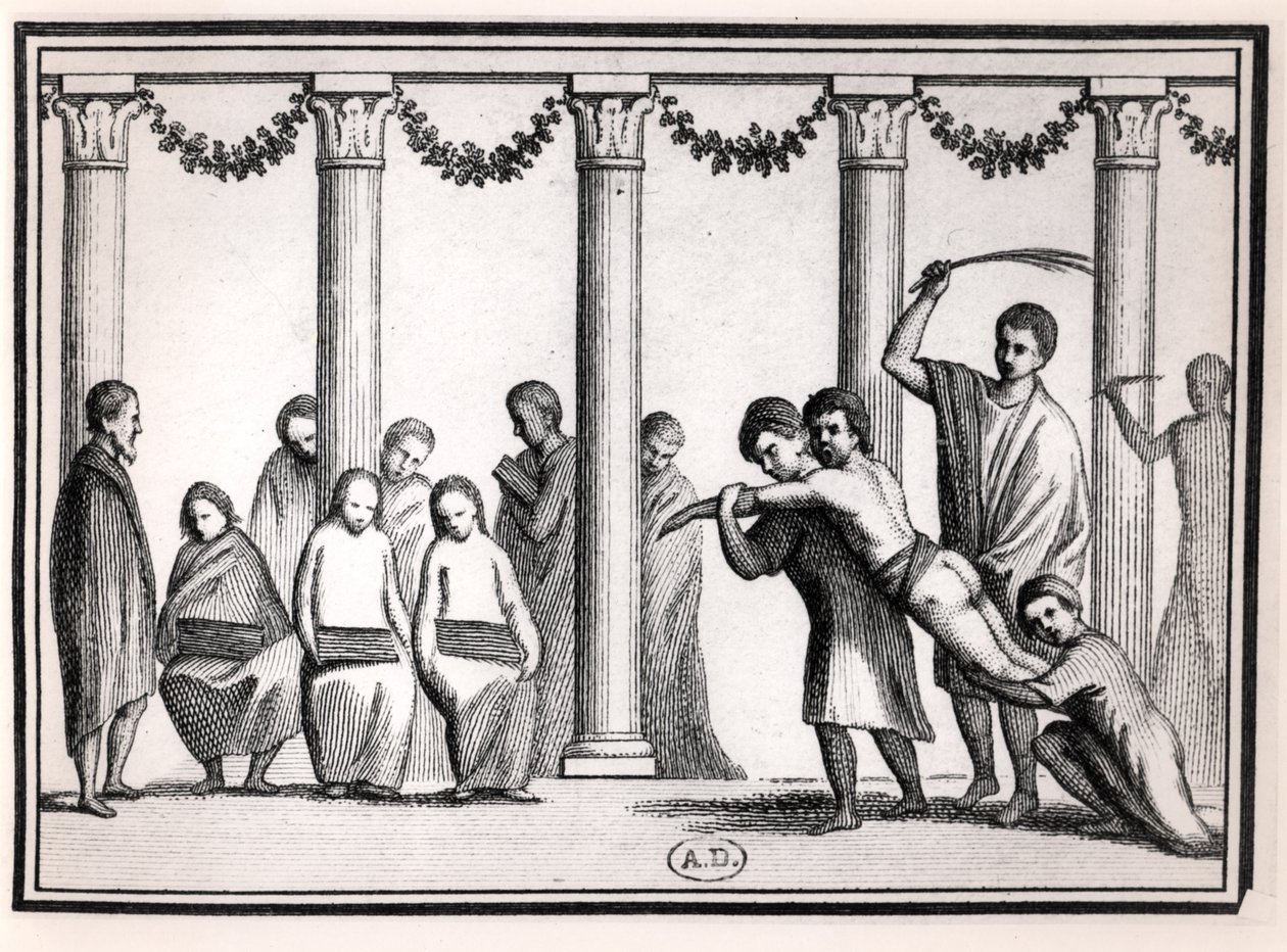 Educazione romana, da un affresco da French School