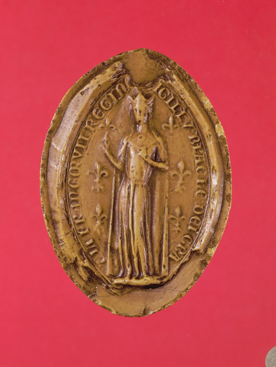 Sigillo di Bianca di Castiglia (1188-1252) da French School