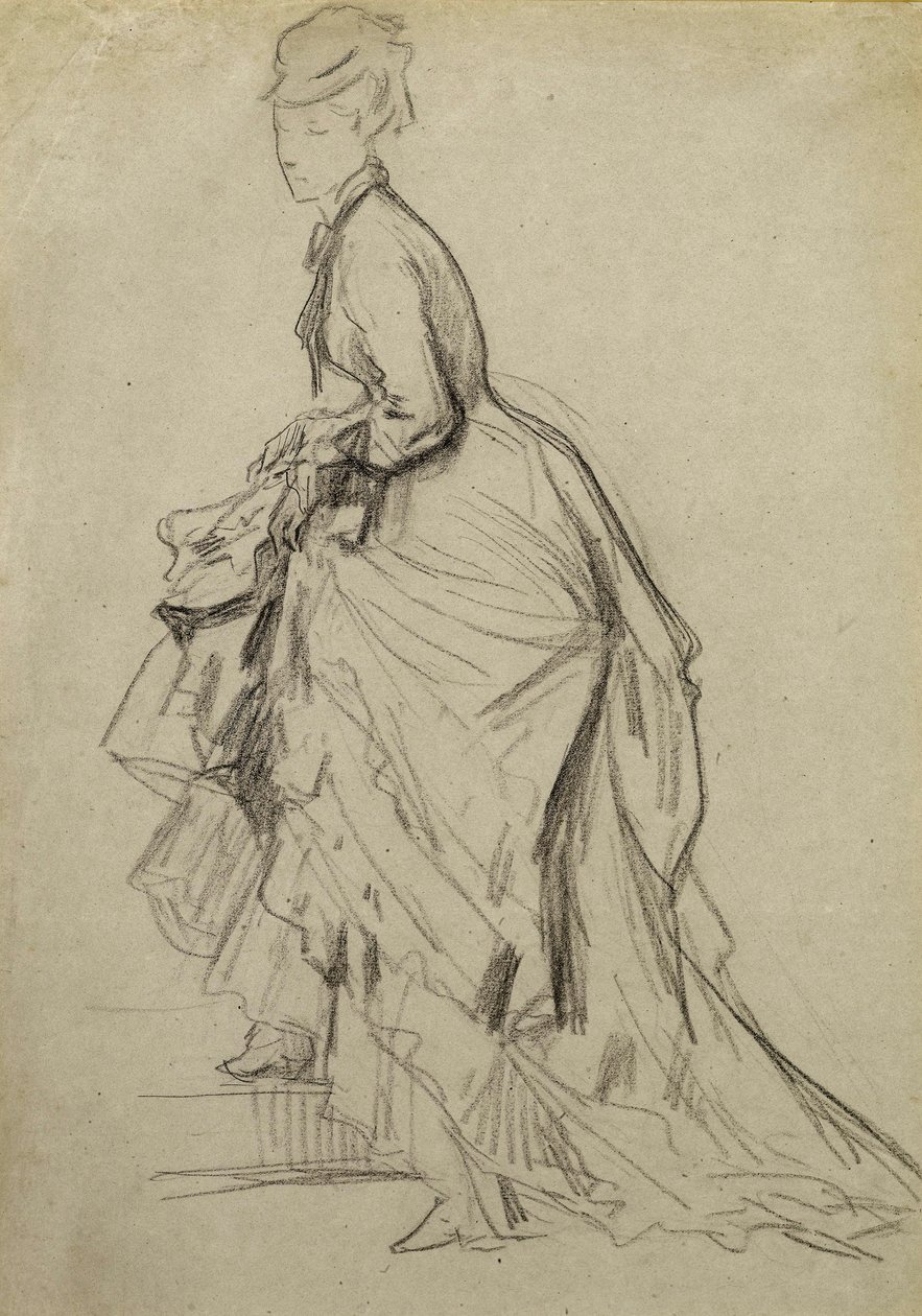 Mostrando una caviglia, c.1880 da French School
