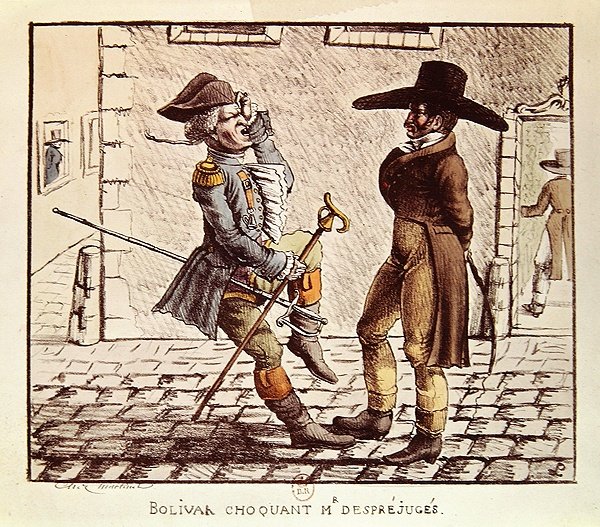 Simon Bolivar scioccando M. Desprejuges da French School