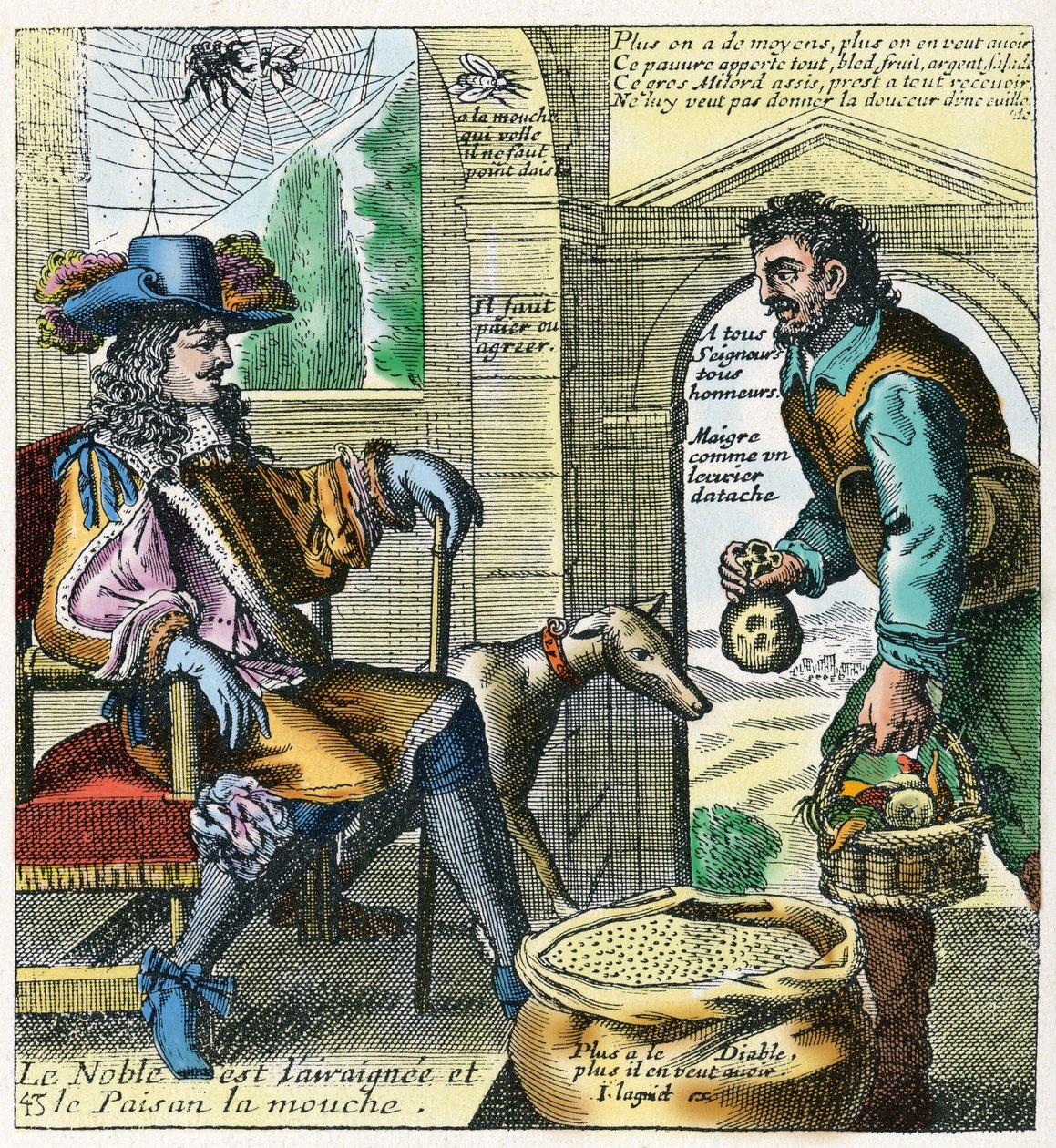 Tassazione del Terzo Stato (incisione colorata) da French School