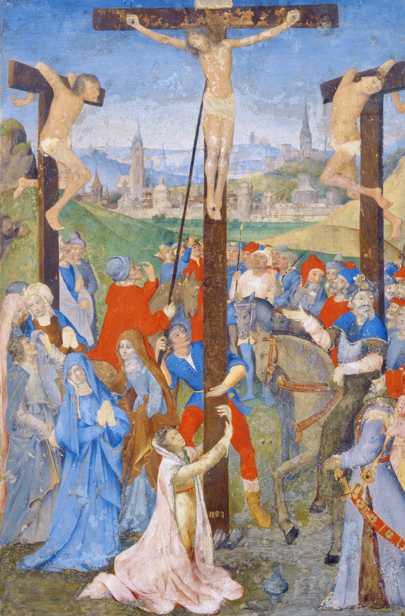 La crocifissione, da un messale da French School