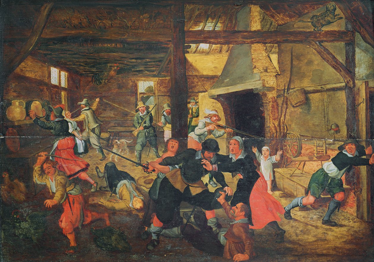 Il saccheggio di una fattoria da French School