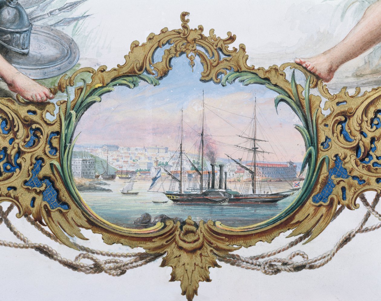 Il porto di Sebastopoli, 1854 da French School