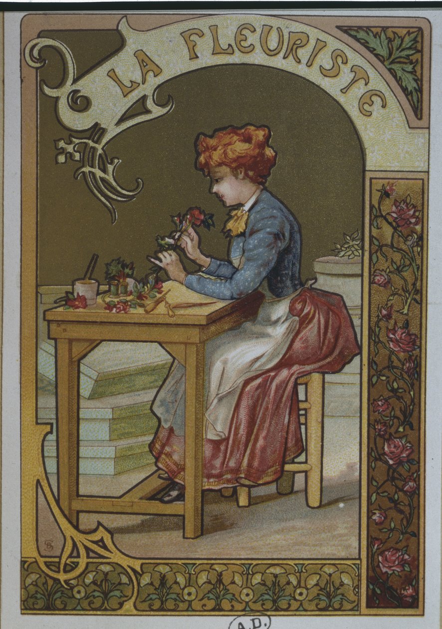La fioraia, c.1900 da French School