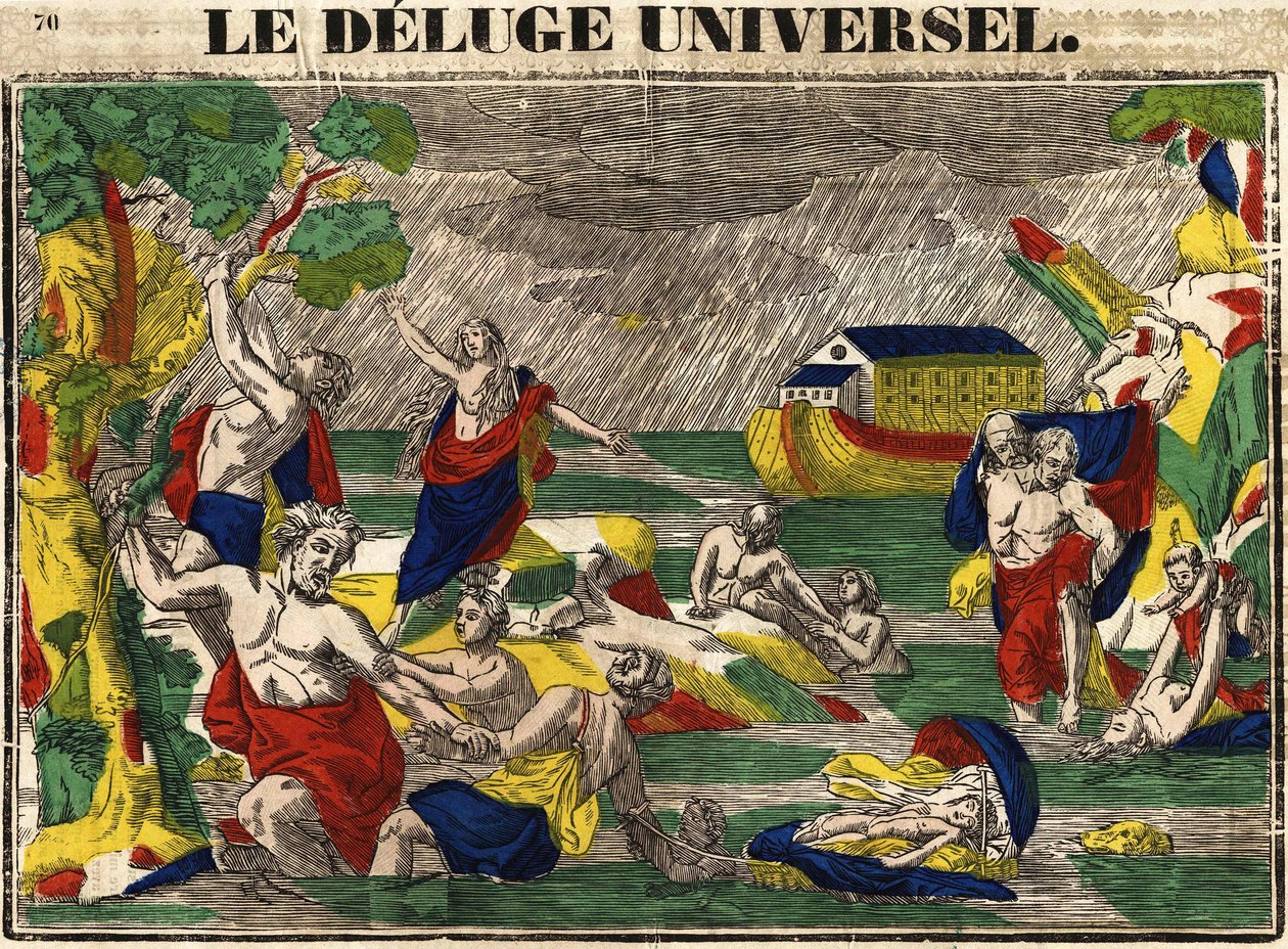 Il diluvio universale, immagine di Epinal XIX secolo da French School