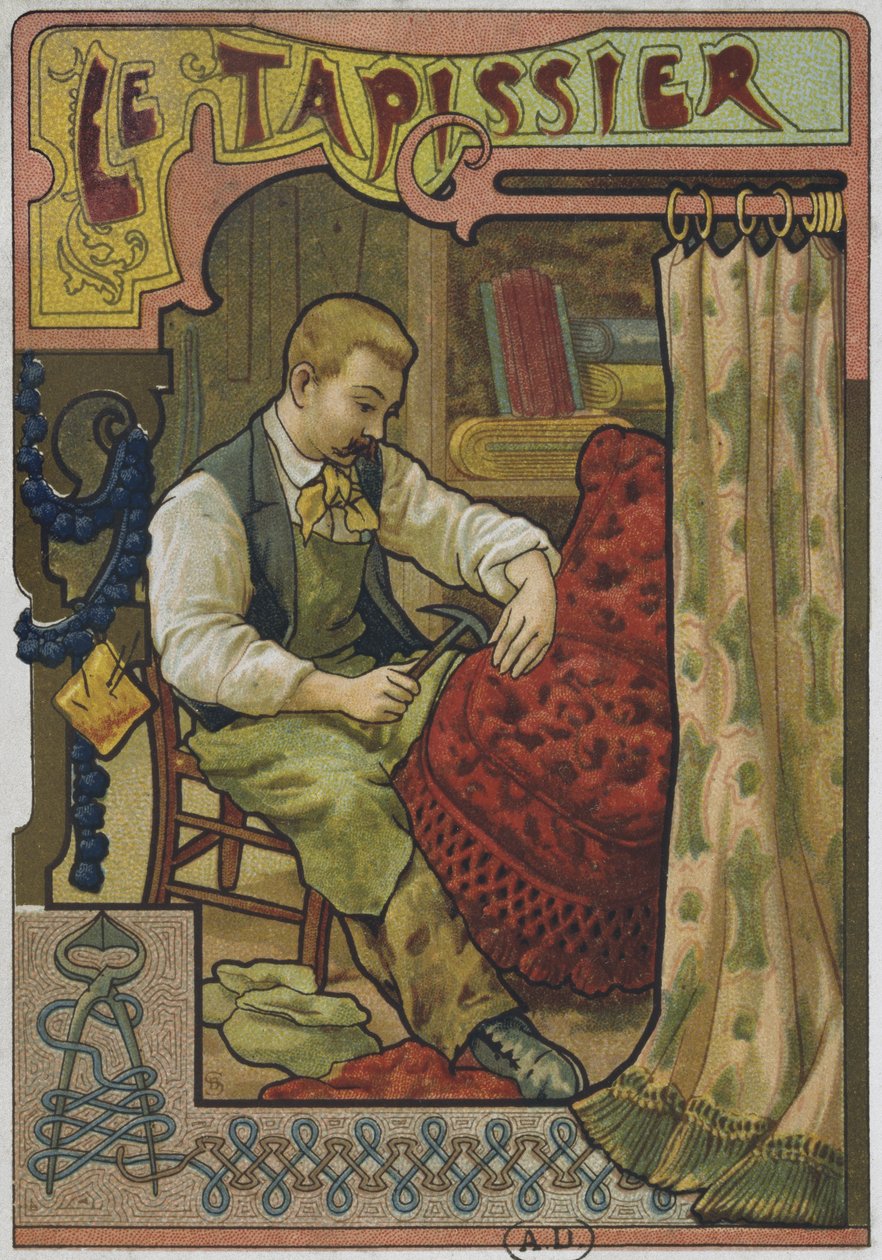Il tappezziere, c.1900 da French School