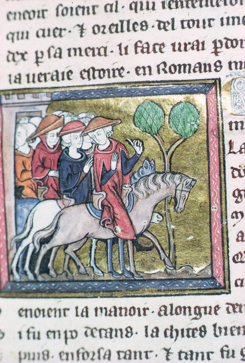 Viaggiatori, dal Roman de Jules Cesar da French School