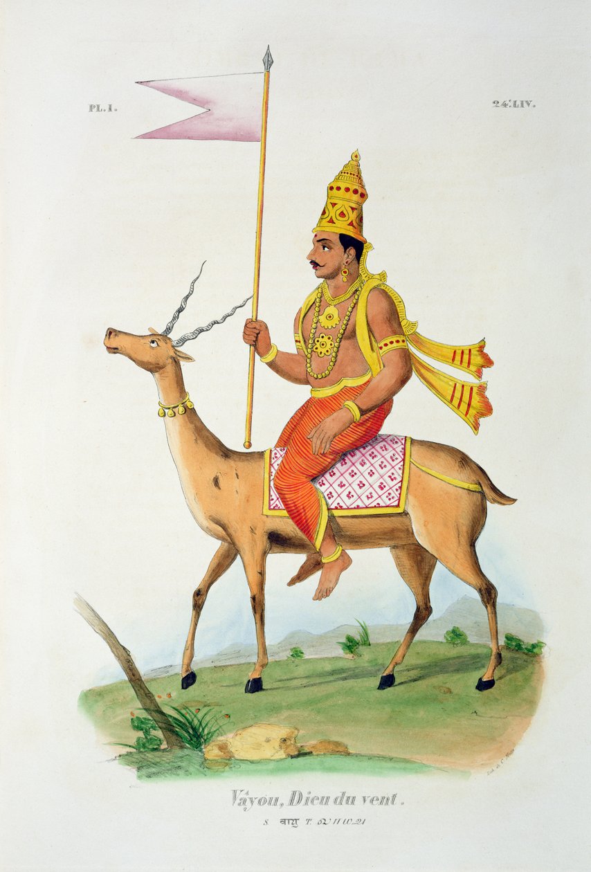 Vayu, inciso da C. de Motte (1785-1836) da French School