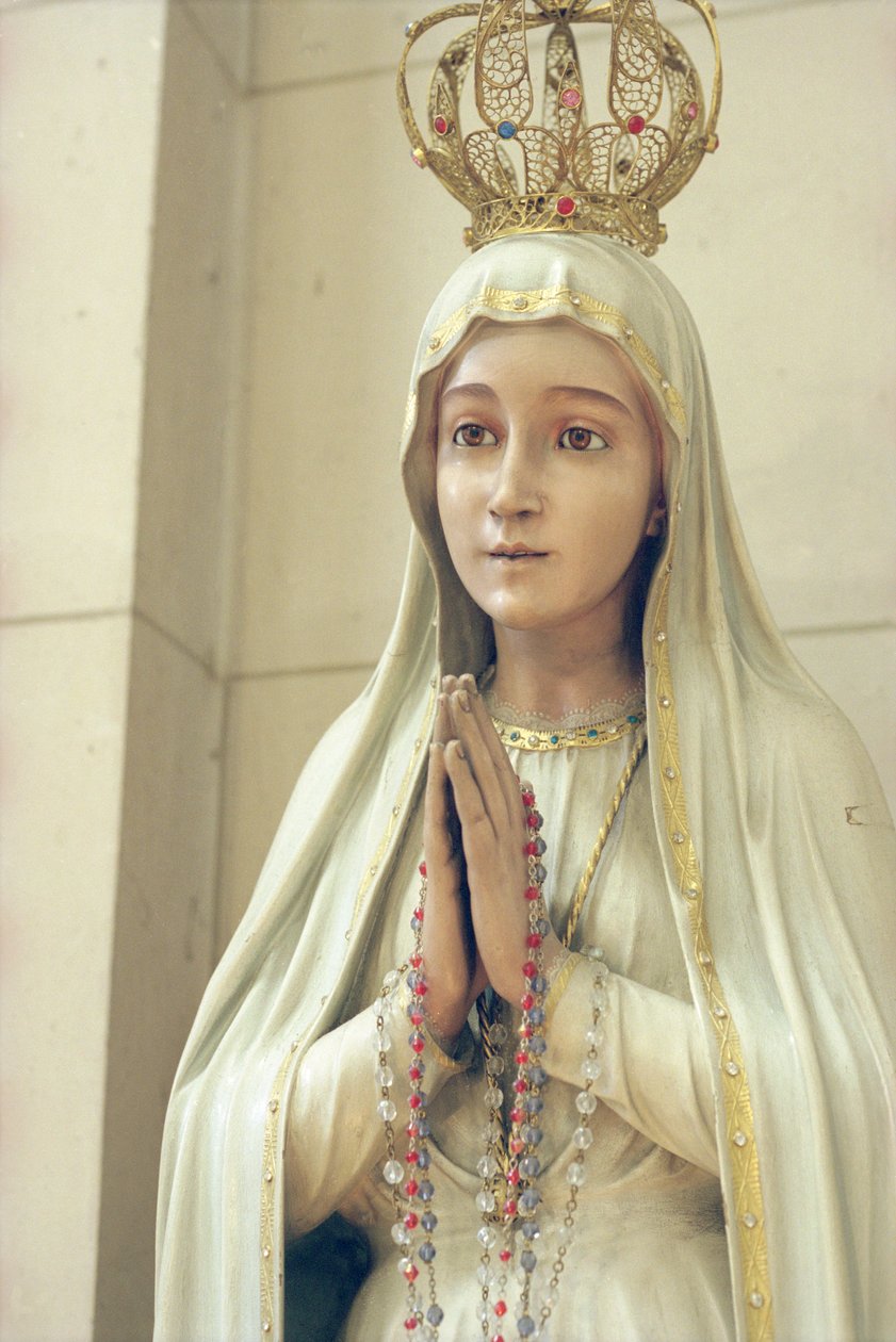 Vergine (legno dipinto) da French School