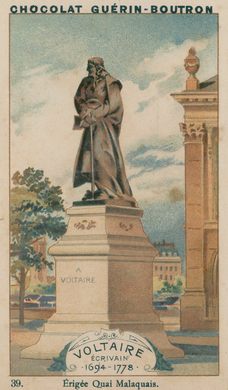 Voltaire, Scrittore, 1694-1778, eretta Quai Malaquais da French School