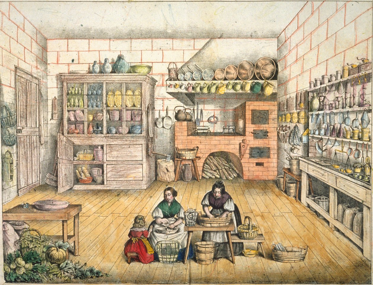 Cucina rustica ben fornita da French School