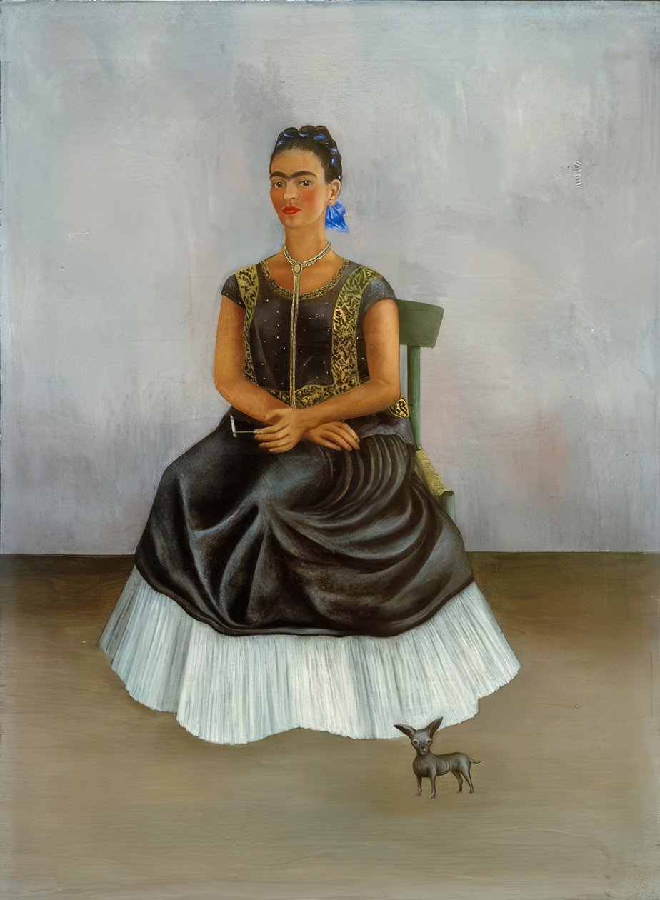 Il cane Itzcuintli con me (autoritratto) da Frida Kahlo