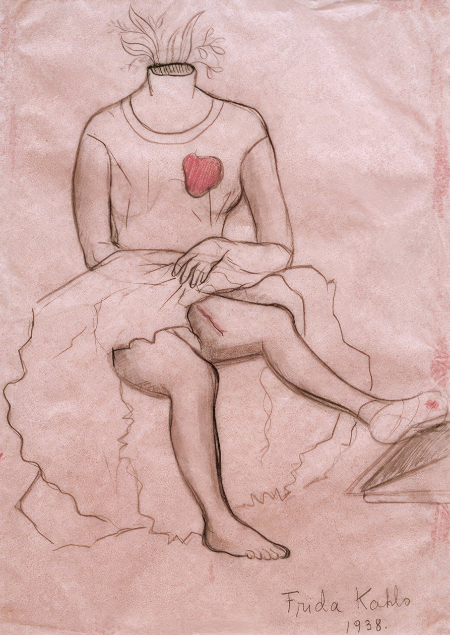 Autoritratto che mostra la cicatrice da Frida Kahlo