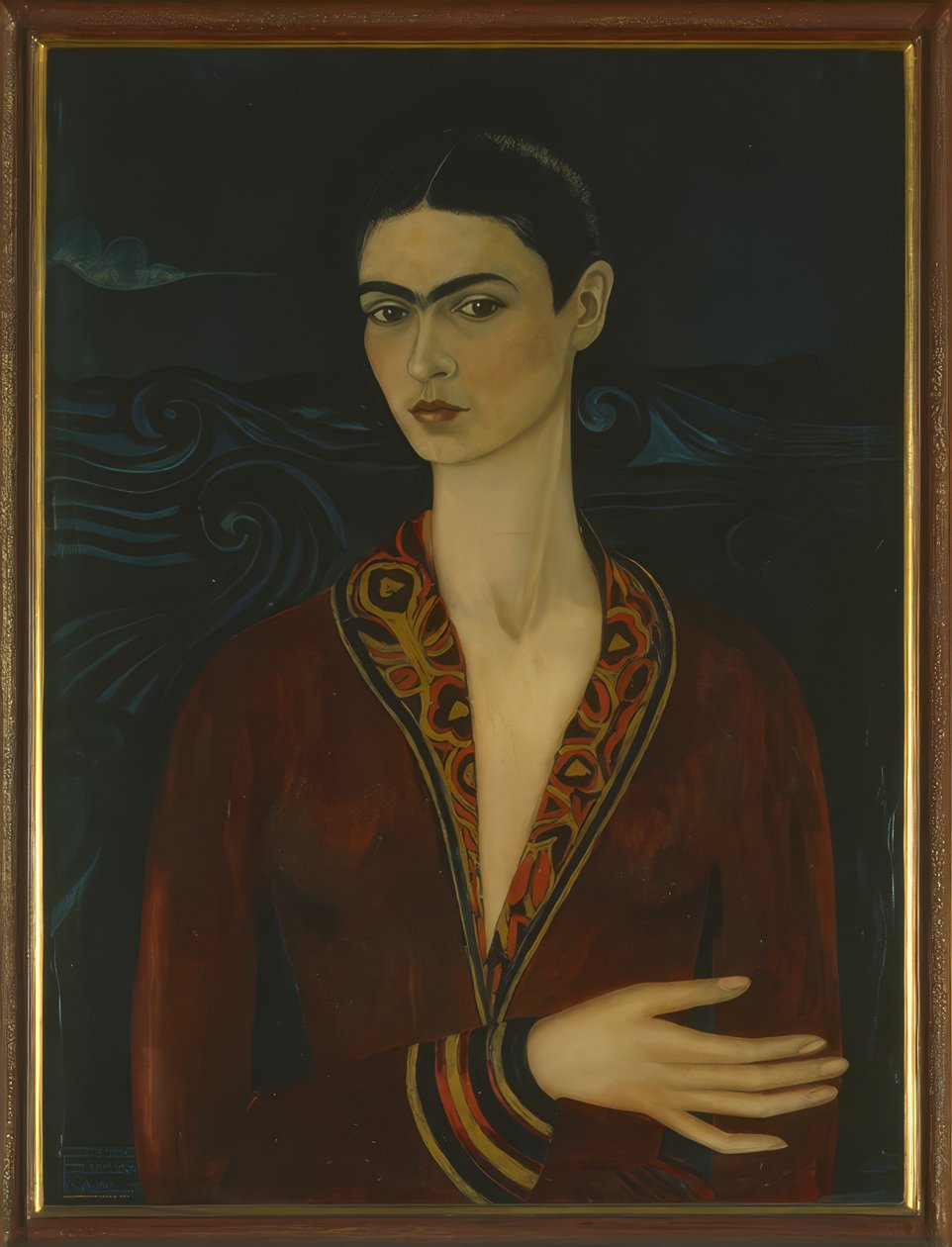 Self-Portrait con un abito di velluto da Frida Kahlo
