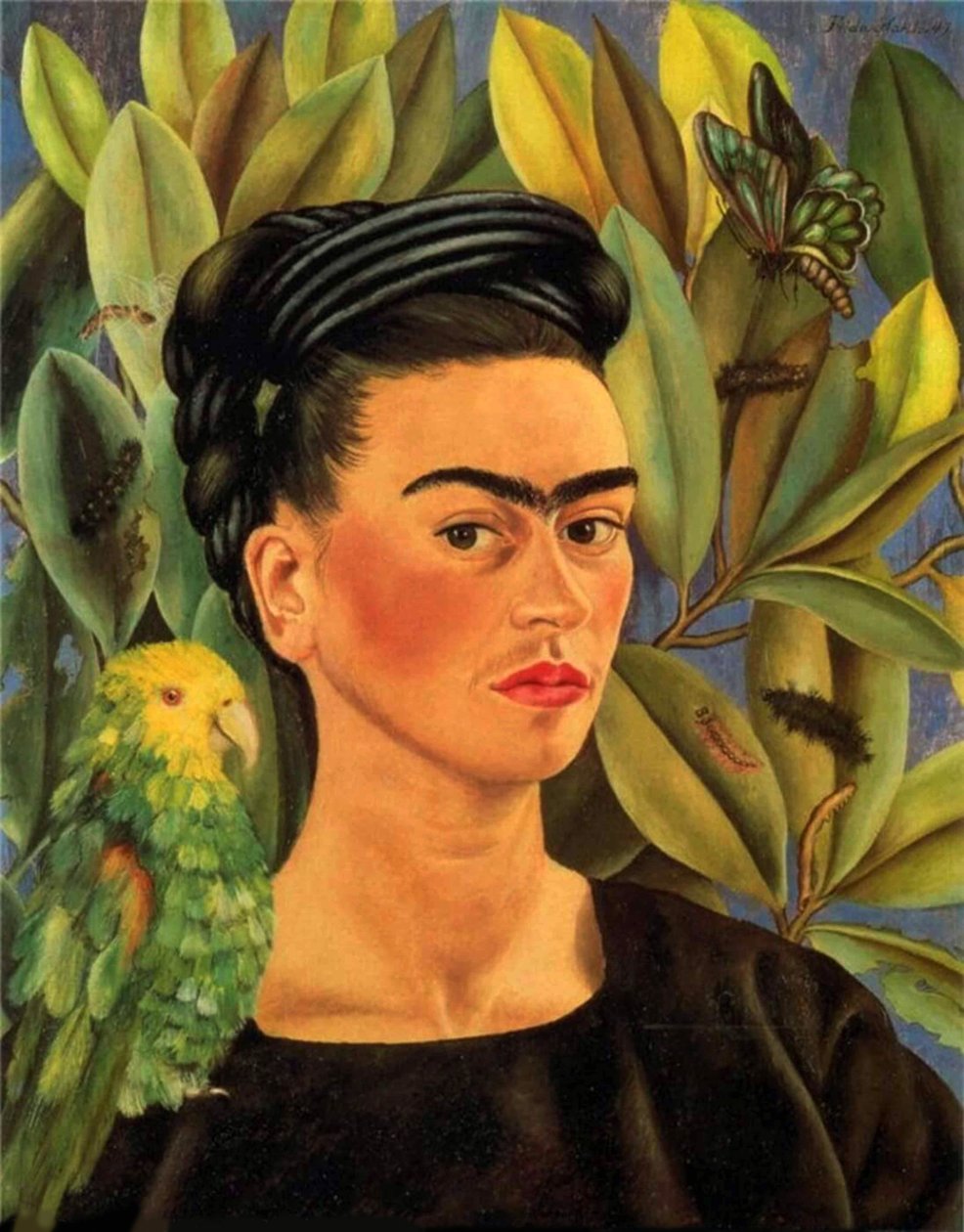 Autoritratto con Bonito da Frida Kahlo