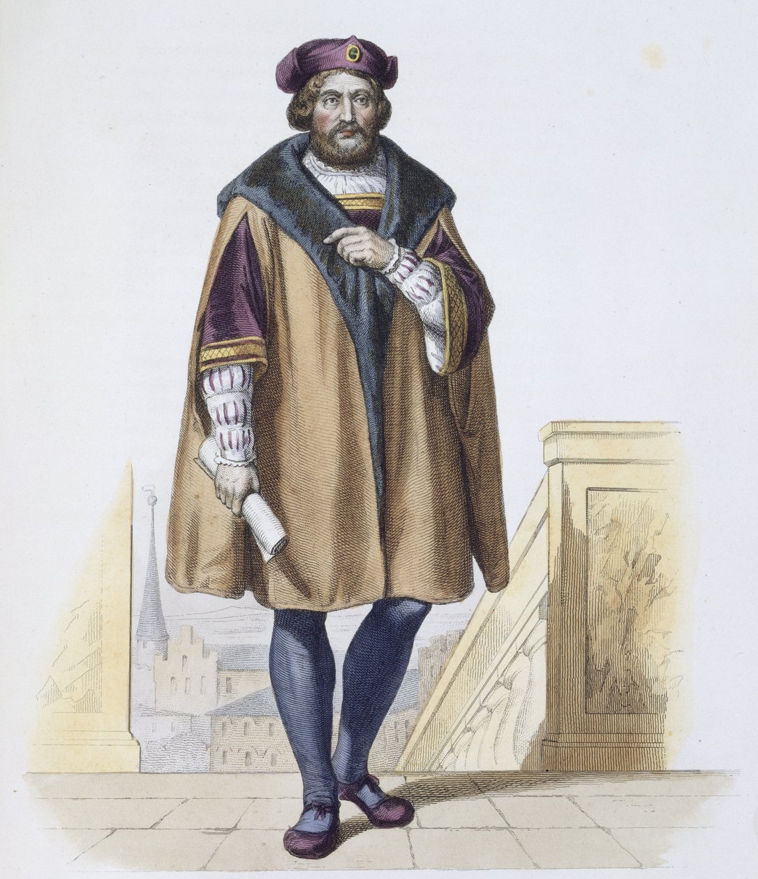 Pierre de Ronsard (1524-85) inciso da Delaistre da Friedrich Bouterwek
