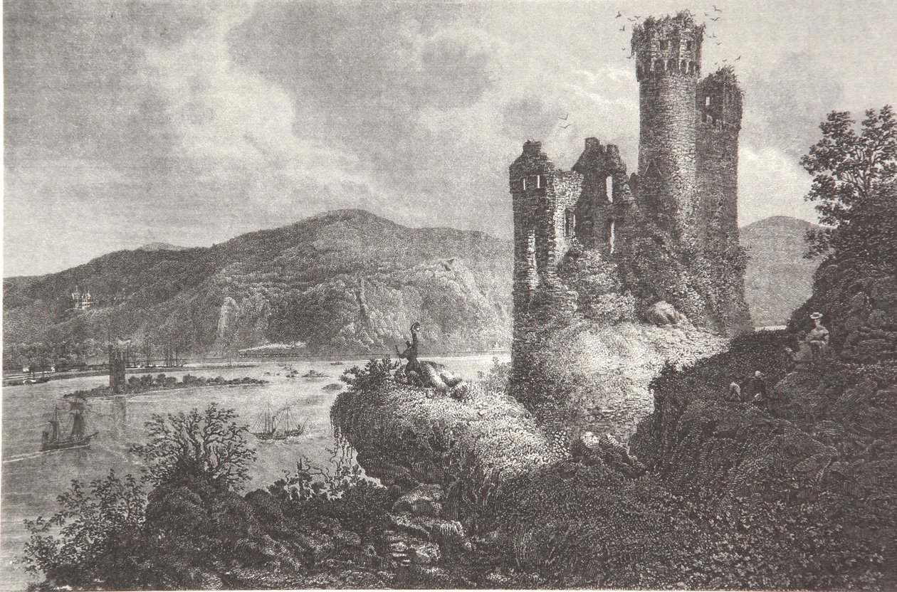 Torre dei topi e Ehrenfels da Pierre Joseph Redouté
