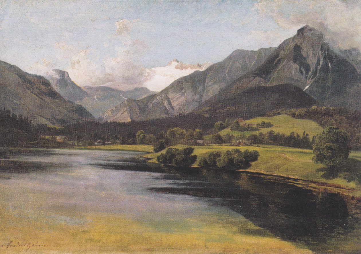 Der Altauseer See mit dem Dachstein da Friedrich Gauermann