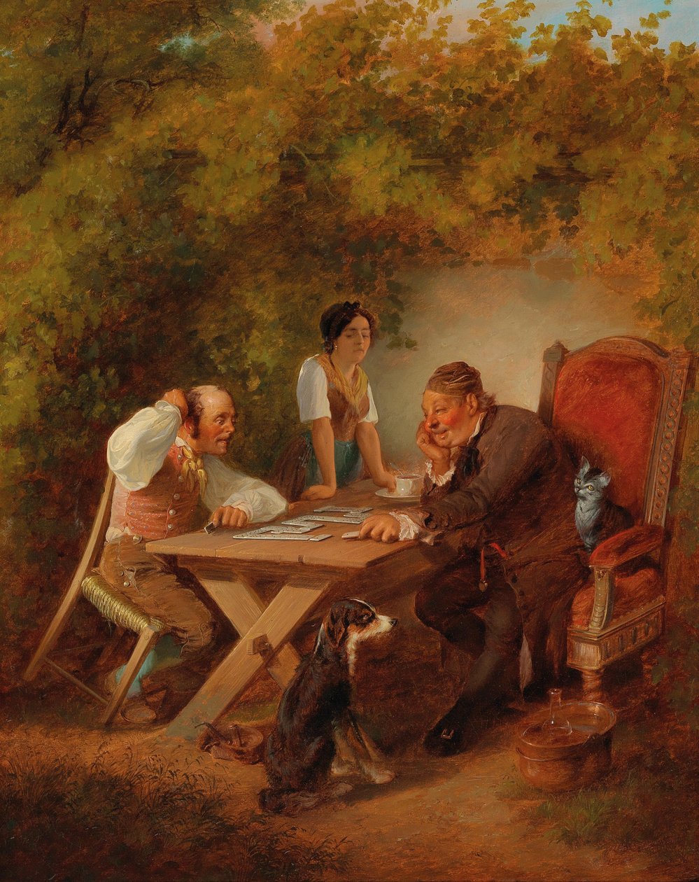 Giocatori di domino da Friedrich Ludwig Christian Sturm