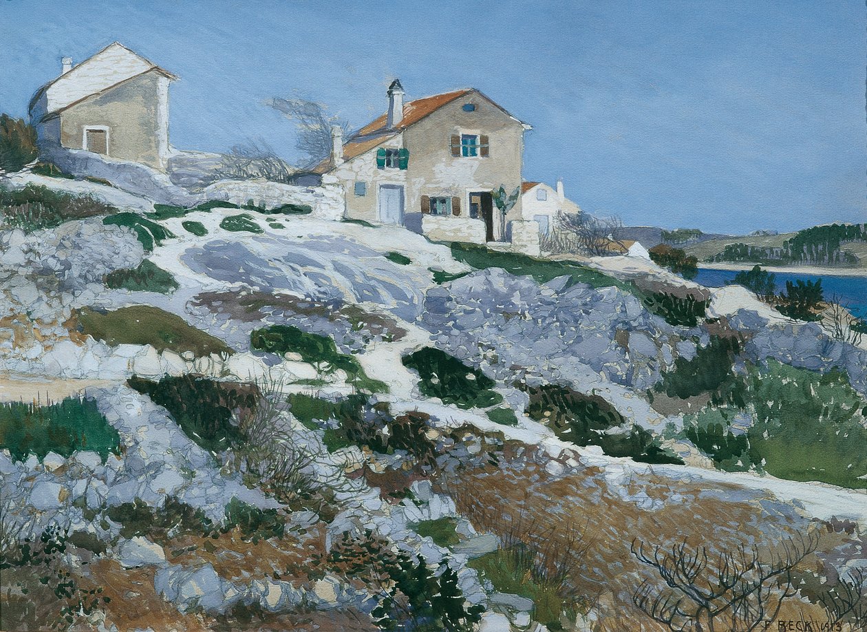 Case dei pescatori a Lussino da Friedrich Beck