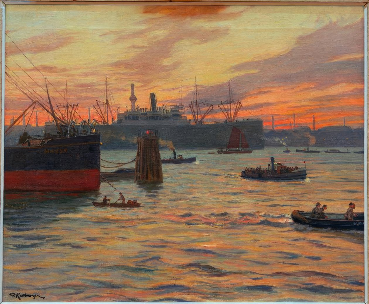 Porto di Amburgo da Friedrich Kallmorgen