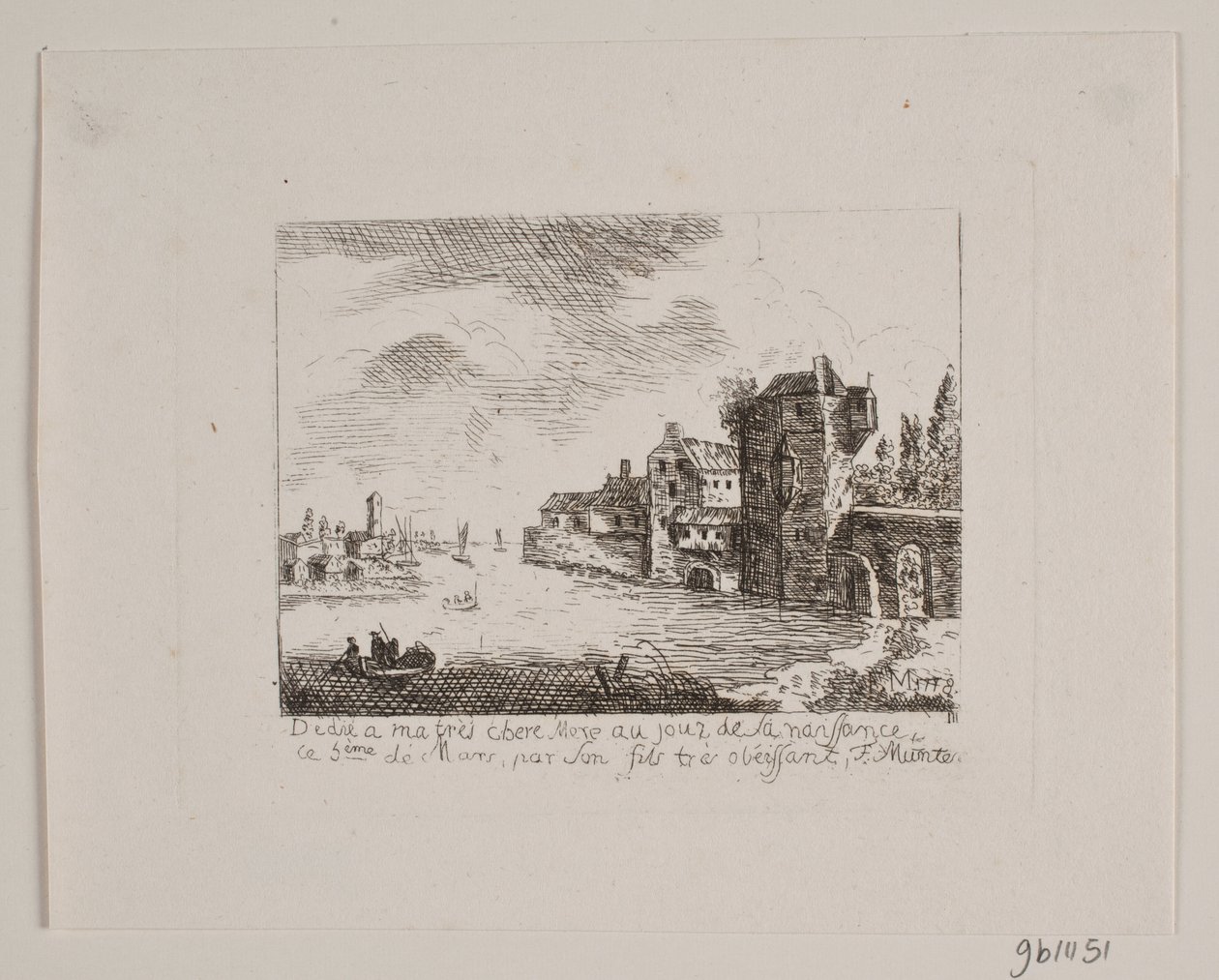 Paesaggio fluviale da Friedrich Münter