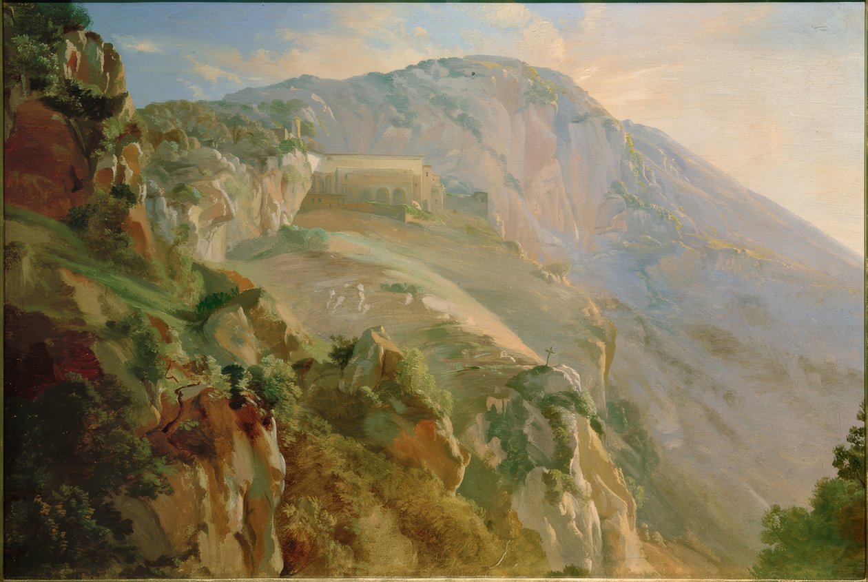 Monastero in montagna vicino a Subiaco da Friedrich Nerly