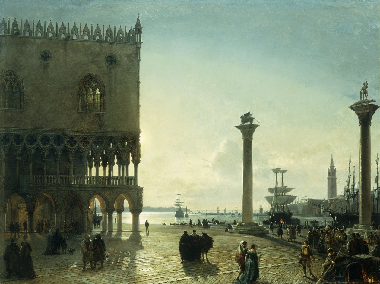 Piazza San Marco di notte da Friedrich Nerly
