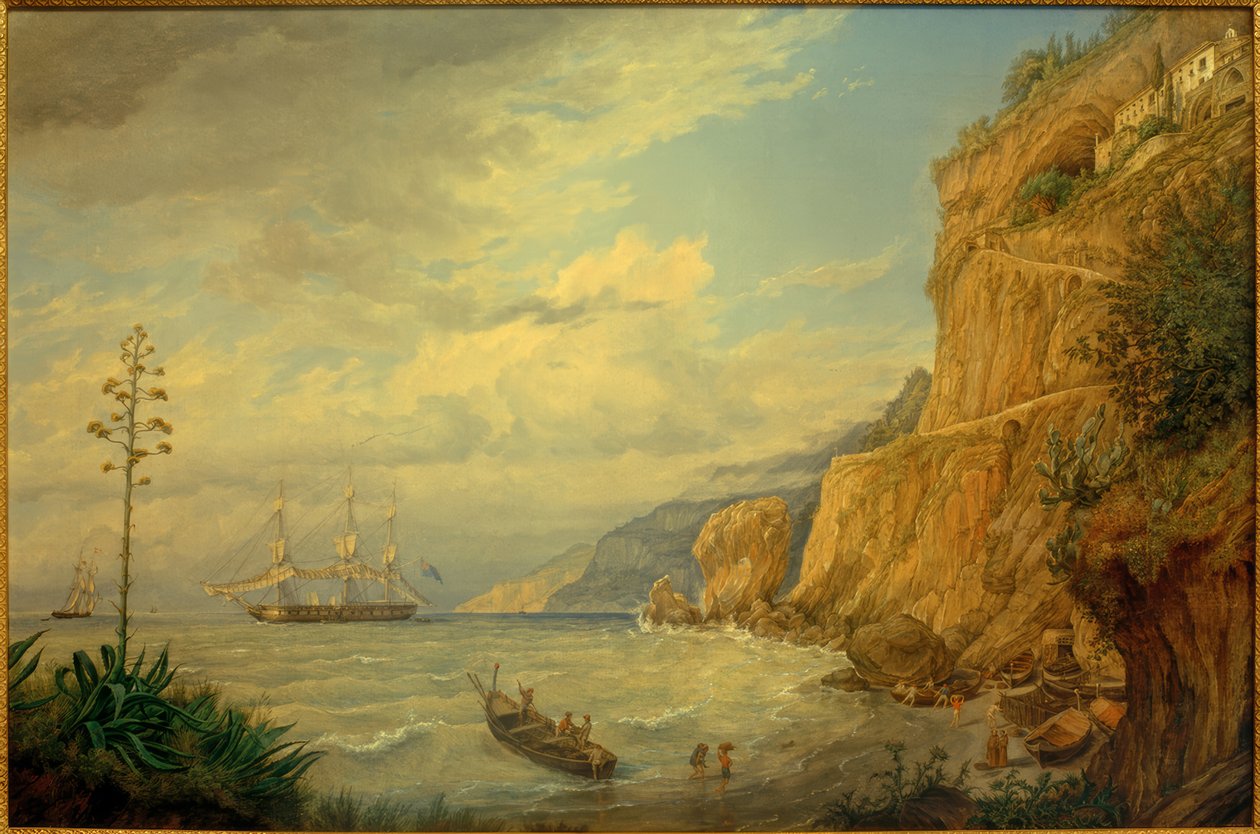 F. Thöming, Monastero dei Cappuccini presso Amalfi da Friedrich Thöming