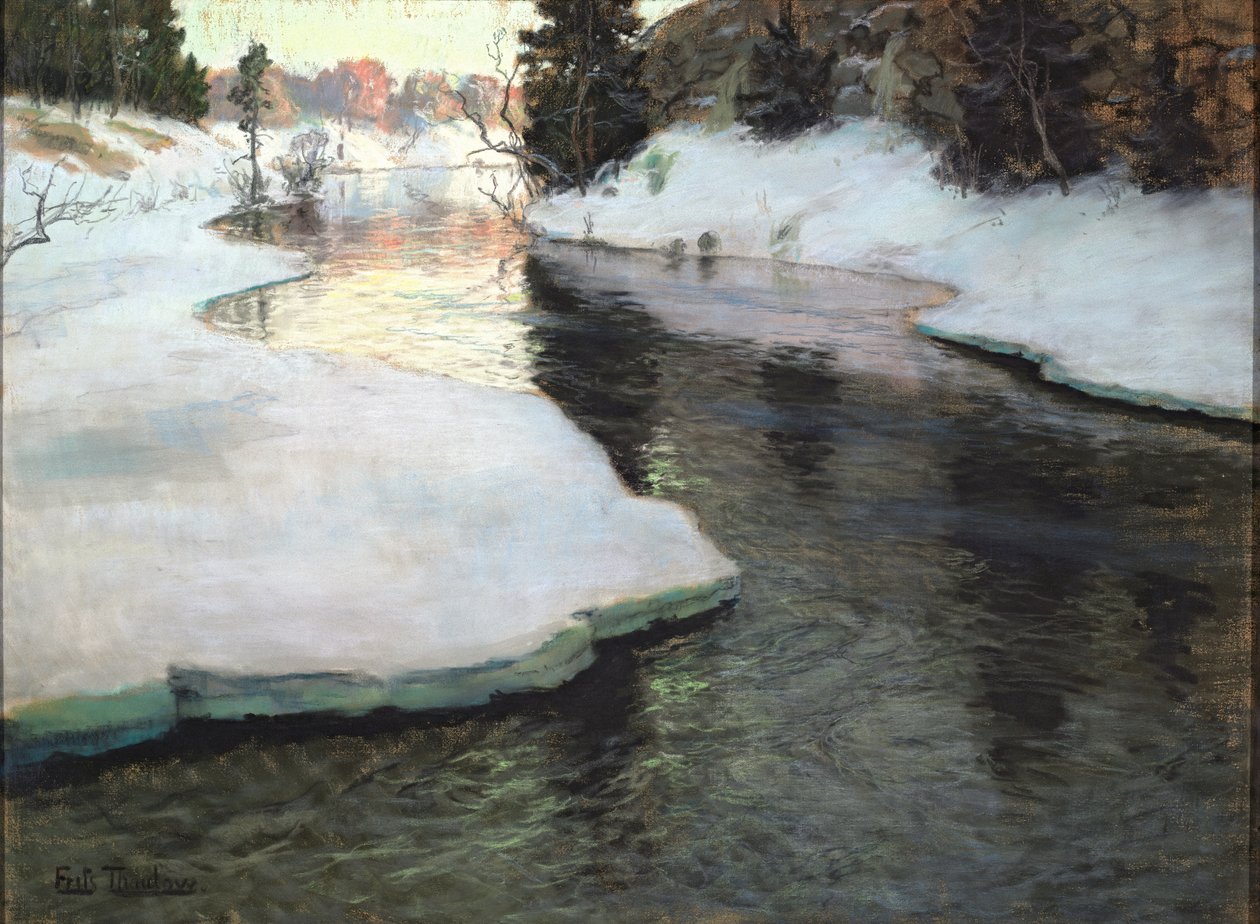 Ruscello di montagna. Inverno da Frits Thaulow