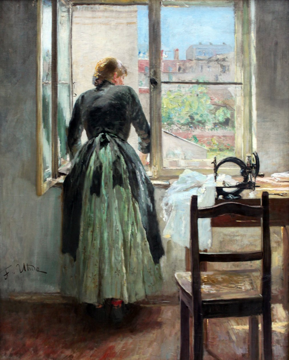 Alla finestra (Sarta che guarda da una finestra) da Fritz von Uhde