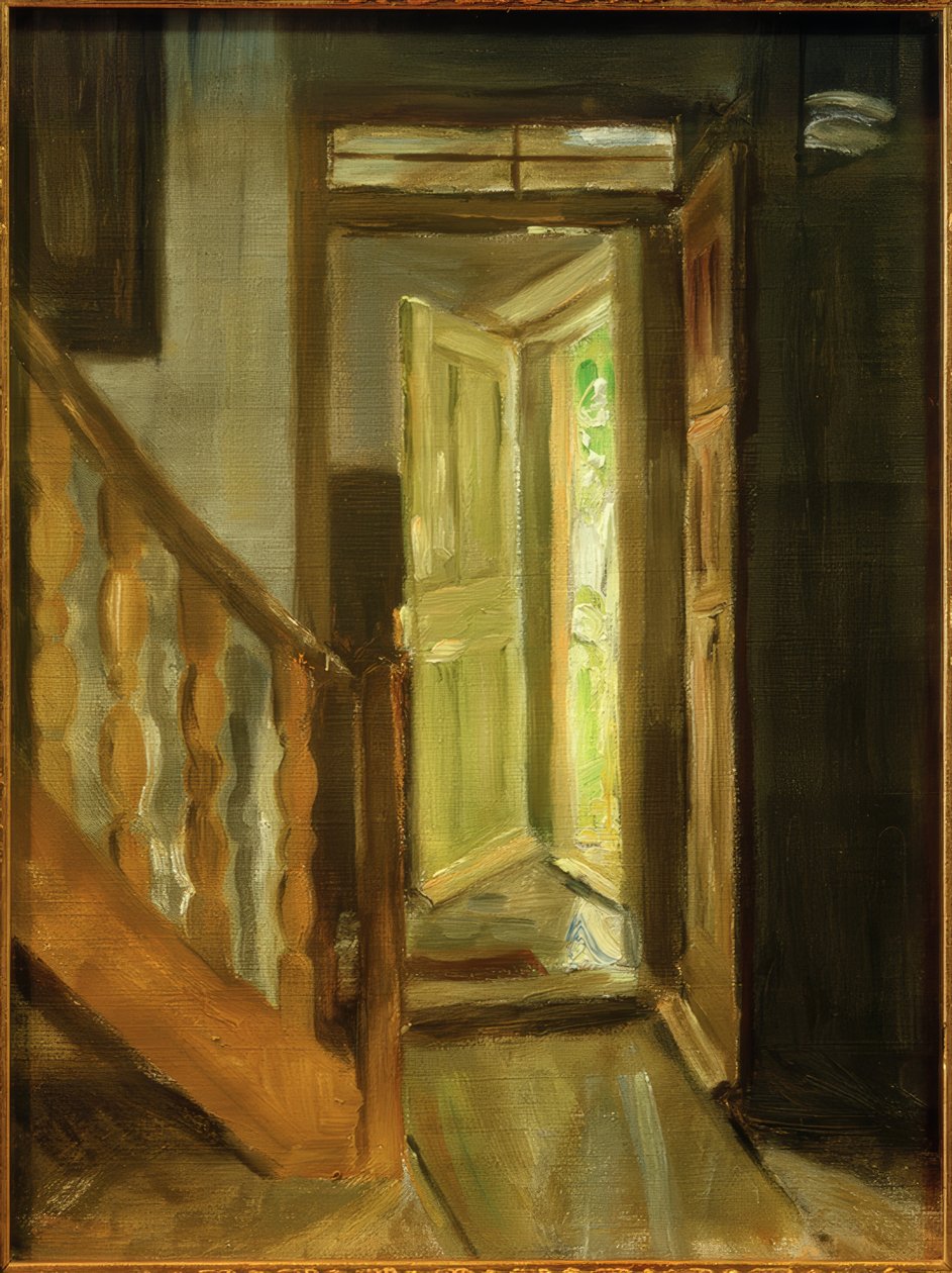 Interno di una scala da Fritz von Uhde