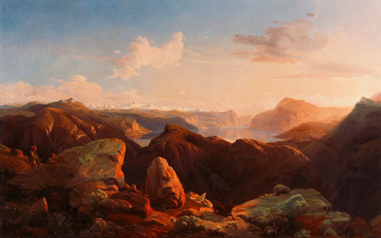 Paesaggio montano da Fritz (Friedrich) Bamberger