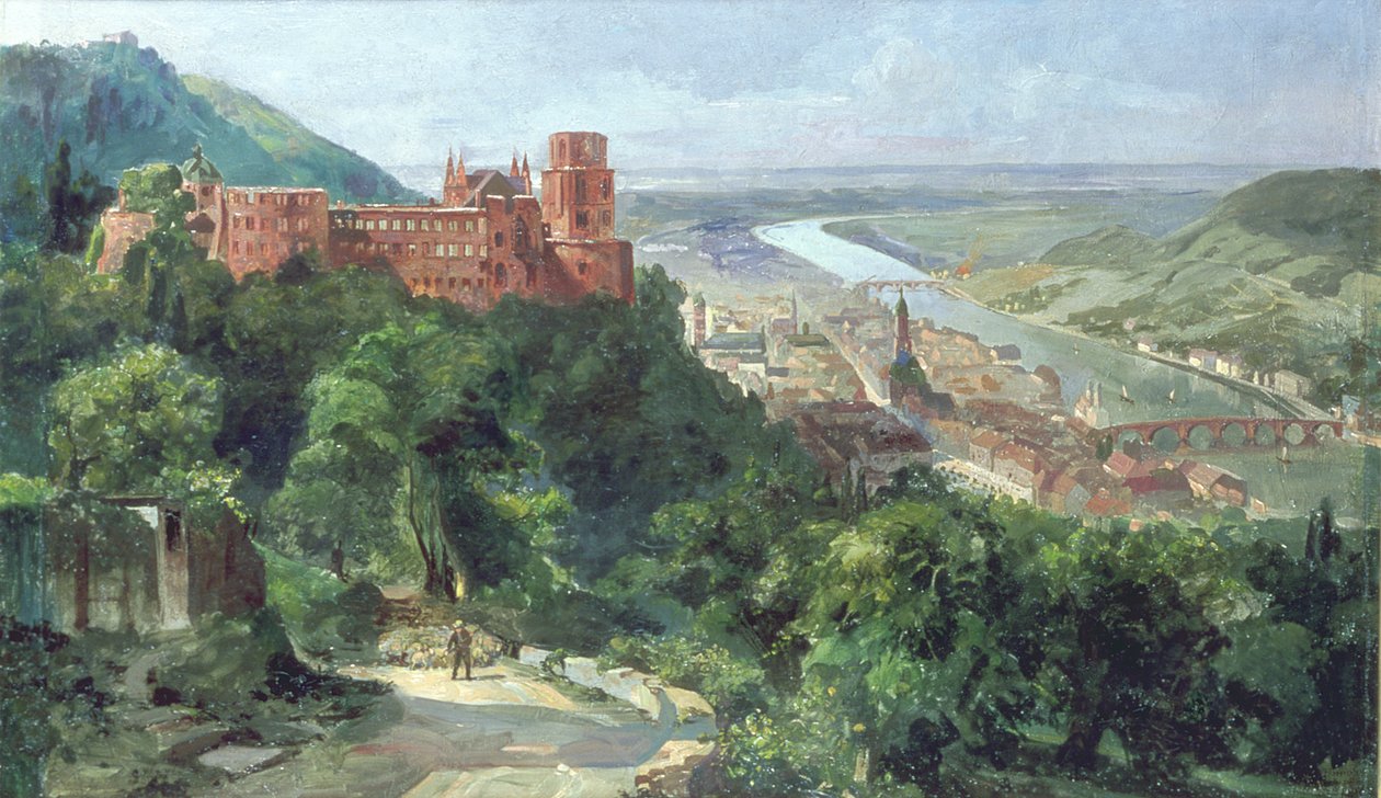 Veduta di Heidelberg, c.1910 da Fritz Genutat