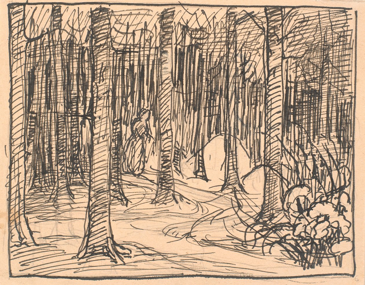 Profondamente nella foresta le strade si incrociavano... da Fritz Syberg