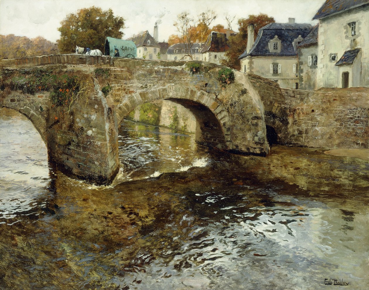 Il vecchio ponte di pietra da Frits Thaulow
