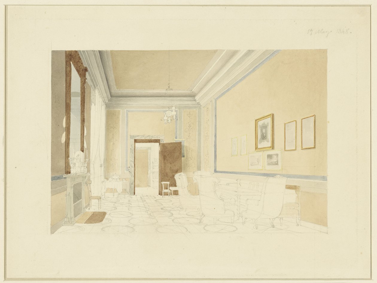 Progetto per un interno da Fritz Werner