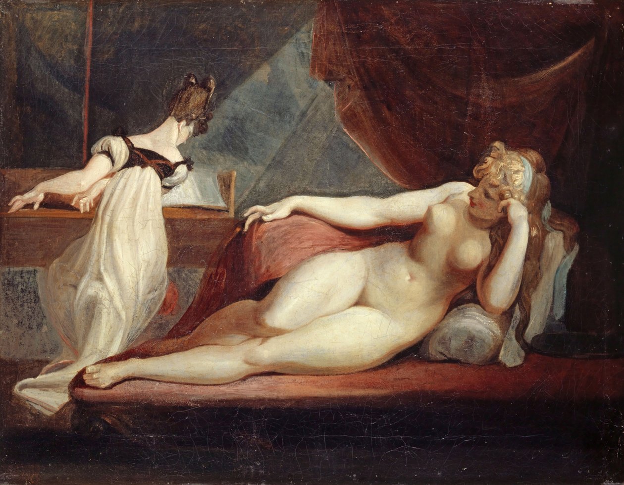 Nudo femminile riposante e un pianista, 1799-1800 da Füssli