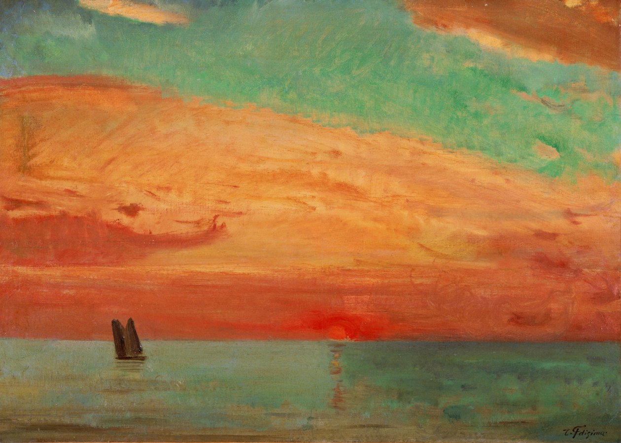 Alba sul mare orientale da Fujishima Takeji