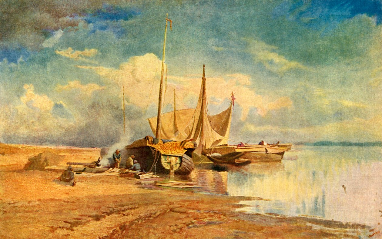 Barche sul Volga, 1870, 1939 da Fyodor Vasil