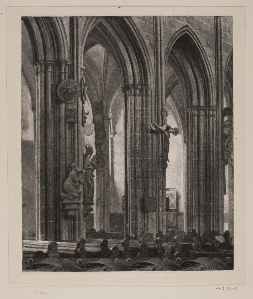 Interno di chiesa da G.V. Blom