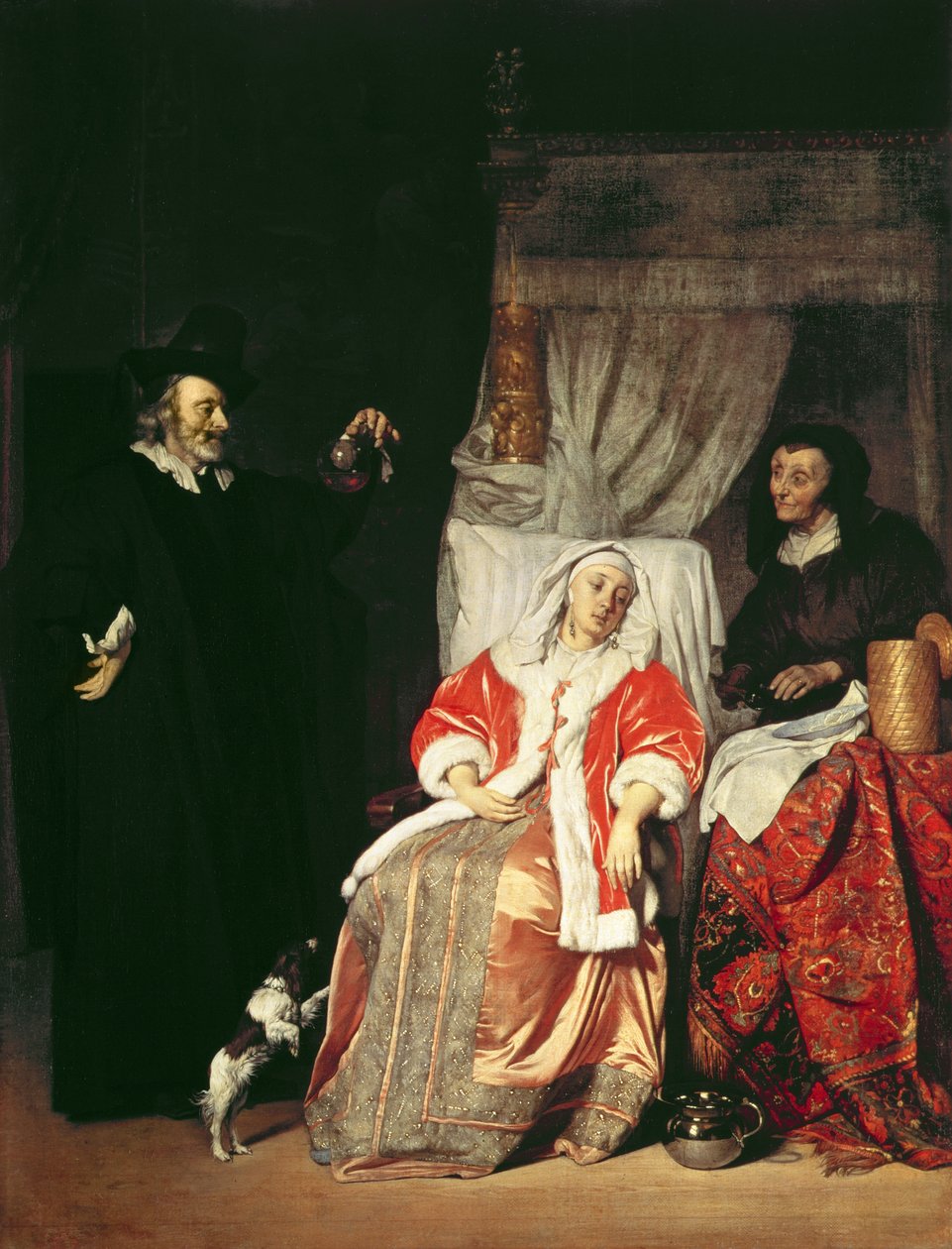 Il paziente e il dottore, 1660s da Gabriel Metsu