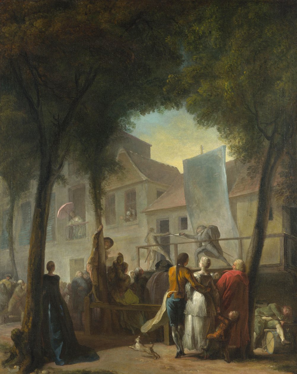 Uno spettacolo di strada a Parigi, 1760 da Gabriel de Saint Aubin