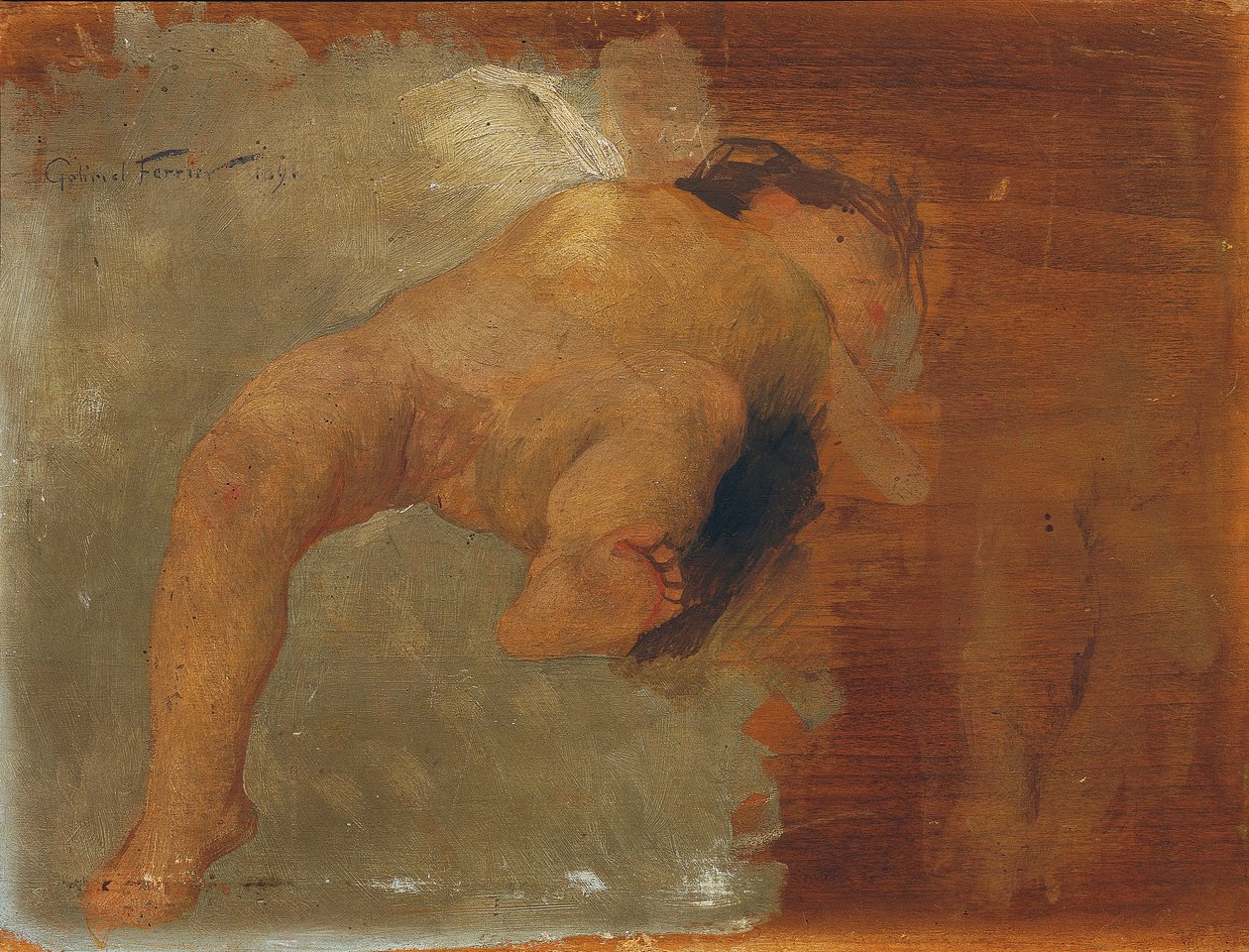 Putto sdraiato da Gabriel Ferrier