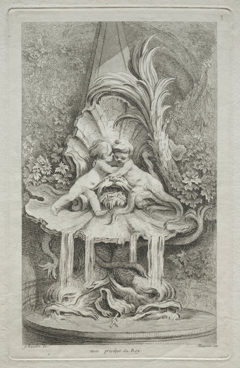 Libro delle Fontane: No. 3 da Gabriel Huquier