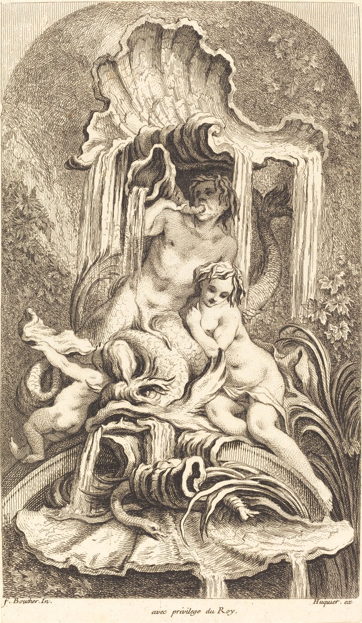 Tritone e ninfa da Gabriel Huquier after François Boucher