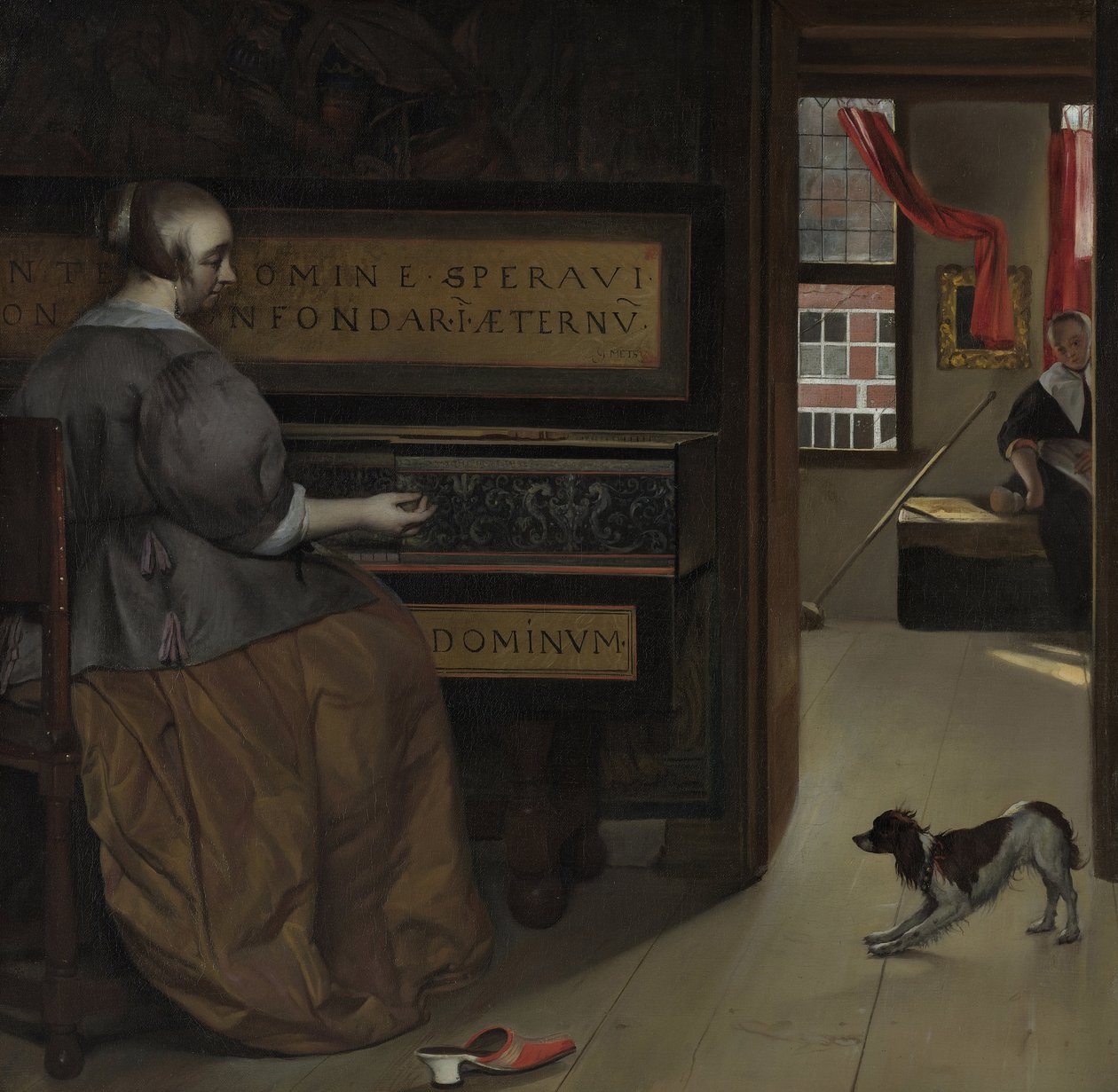 Signora al virginale, ca 1665 da Gabriel Metsu