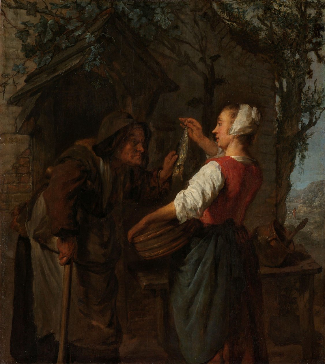 Il venditore di aringhe, c.1661-62 da Gabriel Metsu